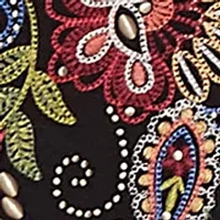 Petite Harvest Moon Paisley Floral Diagonal Embroidery Top