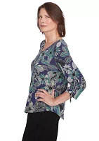 Women's French Quarter Floral Puff Print Mélange T-Shirt