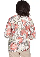 Women's Catalina Island Floral Texture Top