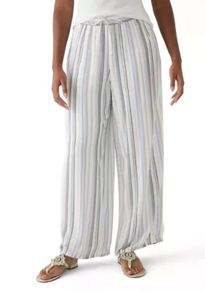 Women's Stripe Wide Leg Pants