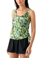 Fronds with Flair Faux Skirtini Swimdress