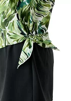 Fronds with Flair Faux Skirtini Swimdress