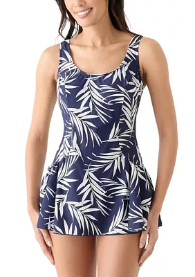 Gold Leaf Princess Seam Swimdress