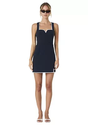 Azra Twill Contrast Mini Dress