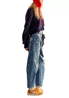 We The Free Moxie Low Slung Pull On Barrel Jeans