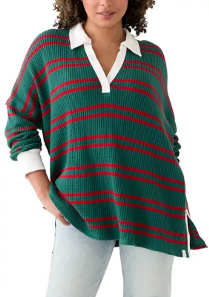 We The Free Striped Travis Polo