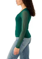 Women's Long Sleeve Sweetheart Neck Top