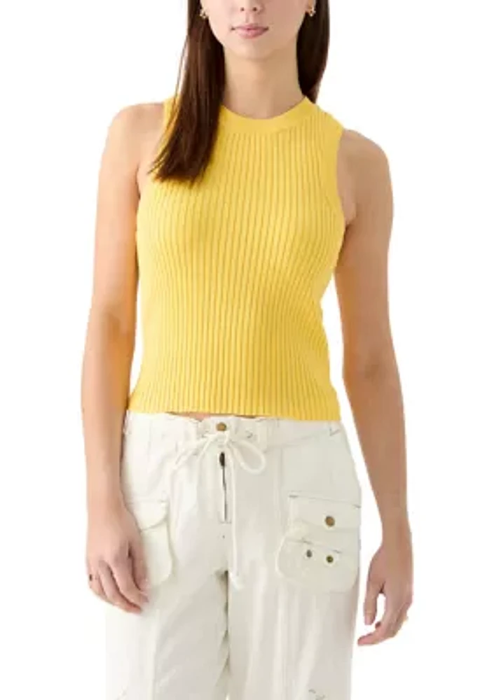 Women's Rib Knit Sweater Tank Top