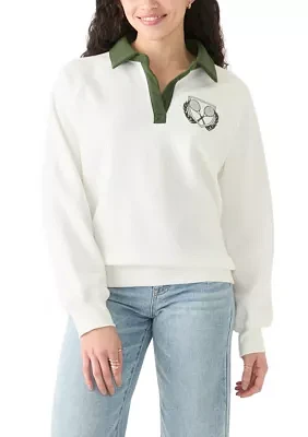 Women's Long Sleeve Relaxed Fit Polo Shirt