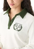 Women's Long Sleeve Relaxed Fit Polo Shirt