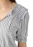 Women's Smocked Puff Sleeve Top