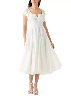 Women's Short Sleeve Tie Front Dress