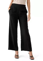 Petite Pull On Wide Leg Trouser Pants