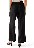 Petite Pull On Wide Leg Trouser Pants