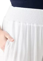 Plus Pull On Slub Pants