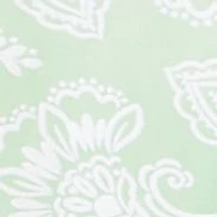Plus Split Neck Monotone Paisley Printed Sharkbite Hem Top