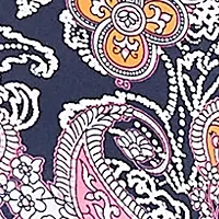 Women's Paisley Puff Print Beaded Neck Knit Top