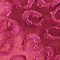 Plus Scoop Neck with Criss Cross Tie Dye Spots Jacquard Knit Shark Bite Top