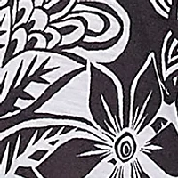 Plus Monochrome Floral Shark Bite Top