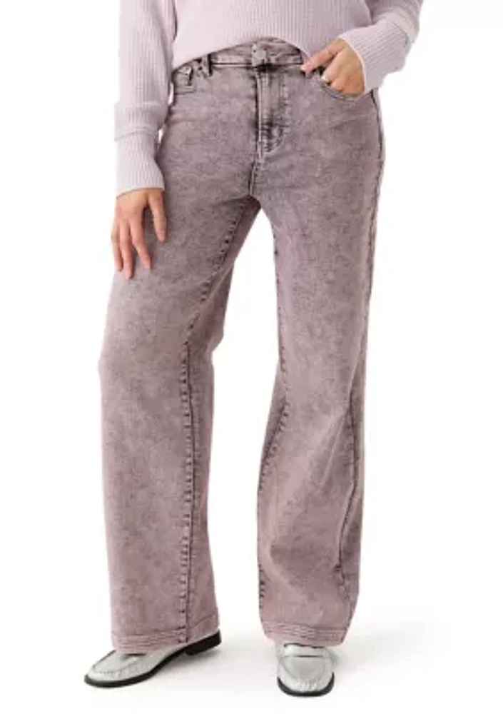 Women's Cozy Denim Wide Leg Jeans