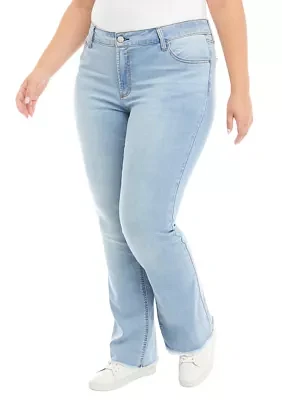 Plus Mid Rise Bootcut Jeans