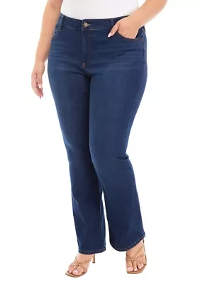 Plus Mid Rise Bootcut Jeans