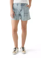 Women's Utility Cargo Denim Shorts