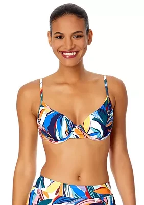 Riviera Floral Shirred Underwire Top