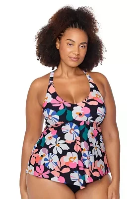 Plus Suns Out Aviva Swim Tankini Top