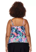 Plus She's Like Summer Aries Tankini Swim Top