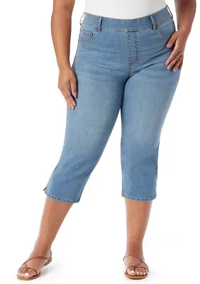 Plus Shape Effect Capri Pants