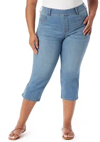 Plus Shape Effect Capri Pants