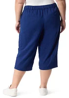 Plus Soft Dobby Taper Skimmer Pants