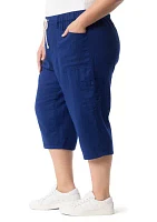Plus Soft Dobby Taper Skimmer Pants