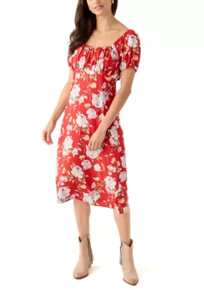 Women's Short Sleeve Midi Dress