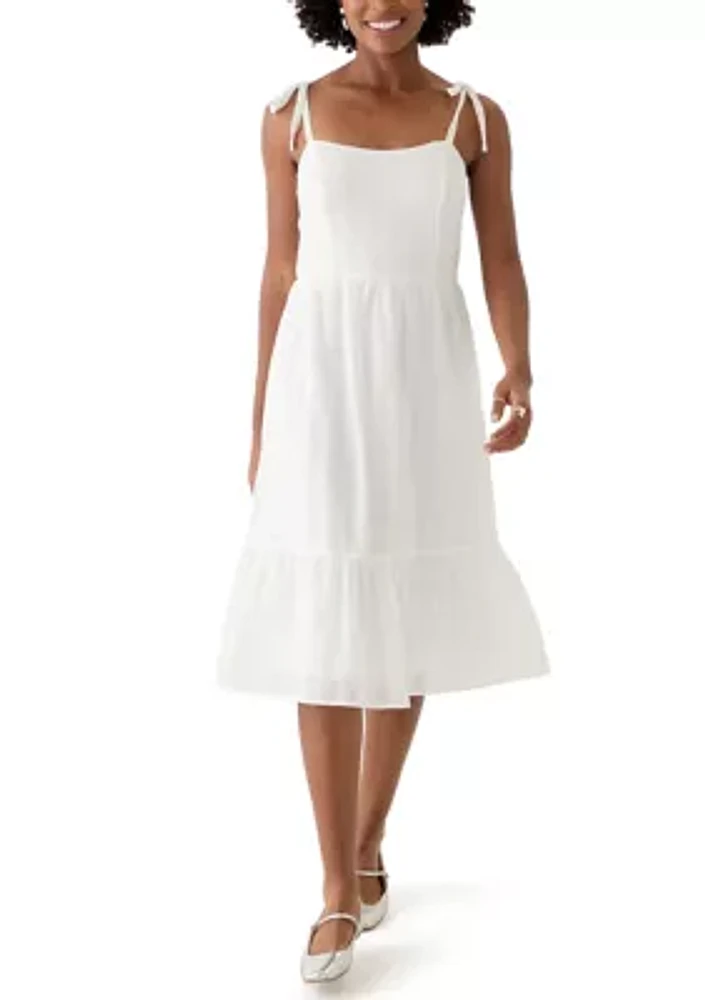 Women's Eyelet Midi Dress