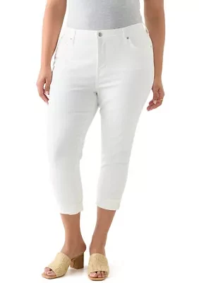 Plus Roll Cuff Cropped Pants