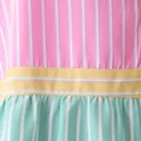 Plus Color Block Stripe Midi Dress