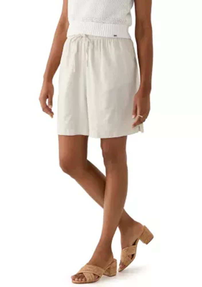 Women's Pull On Linen Shorts