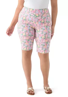 Plus Floral Skimmer Pants