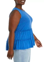 Plus Seamed Swing Tank Top
