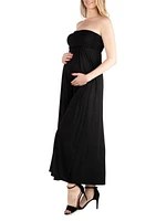 Sleeveless Empire Waist Maternity Maxi Dress