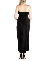 Sleeveless Empire Waist Maternity Maxi Dress