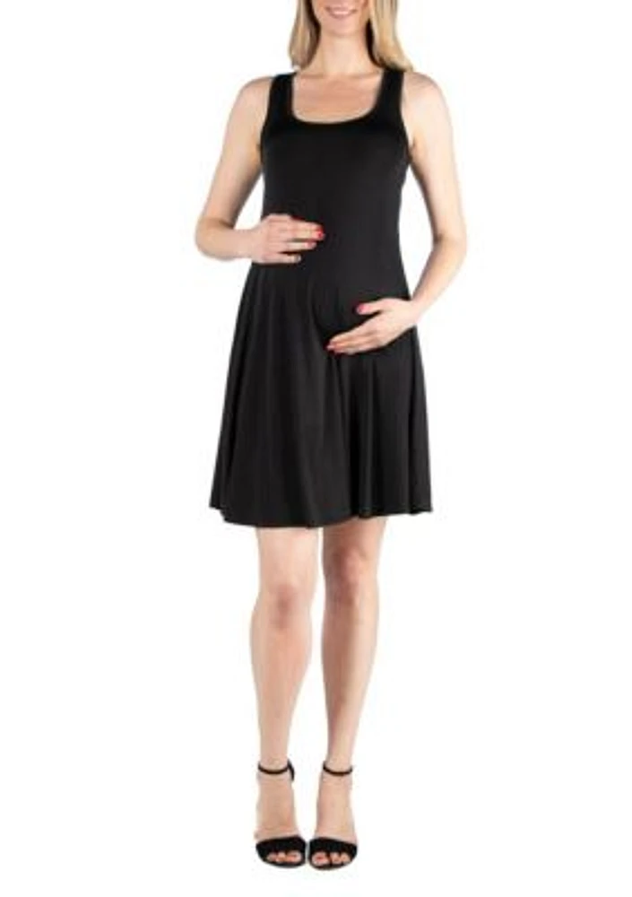 A Line Slim Fit and Flare Maternity Dress