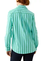 Women's Y-Neck Button Down Shirt