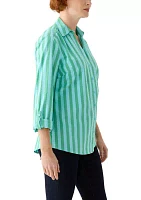 Women's Y-Neck Button Down Shirt