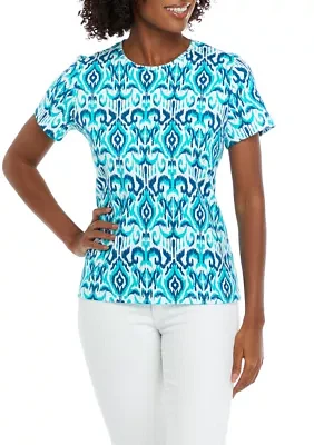 Petite Printed Crew Neck T-Shirt