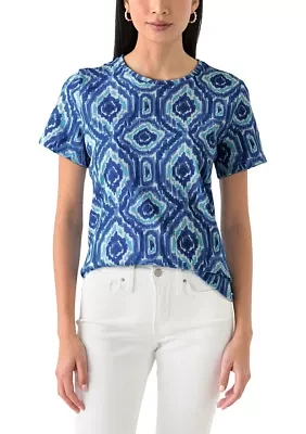 Petite Printed Crew Neck T-Shirt