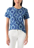 Petite Printed Crew Neck T-Shirt