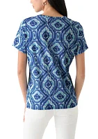 Petite Printed Crew Neck T-Shirt